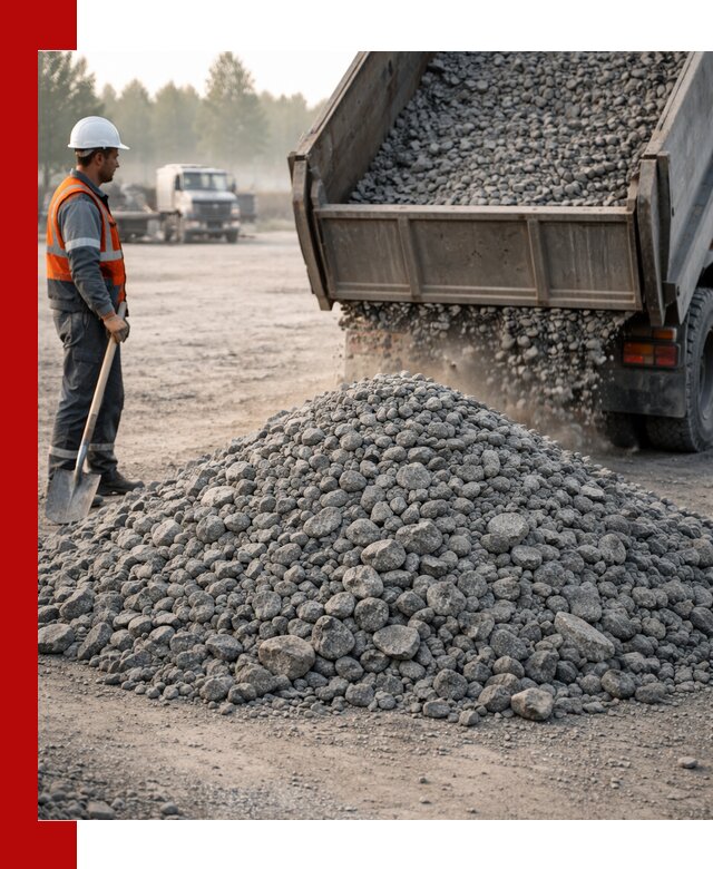 Гранитный щебень фракции 100–201 для строительства в Красногорске