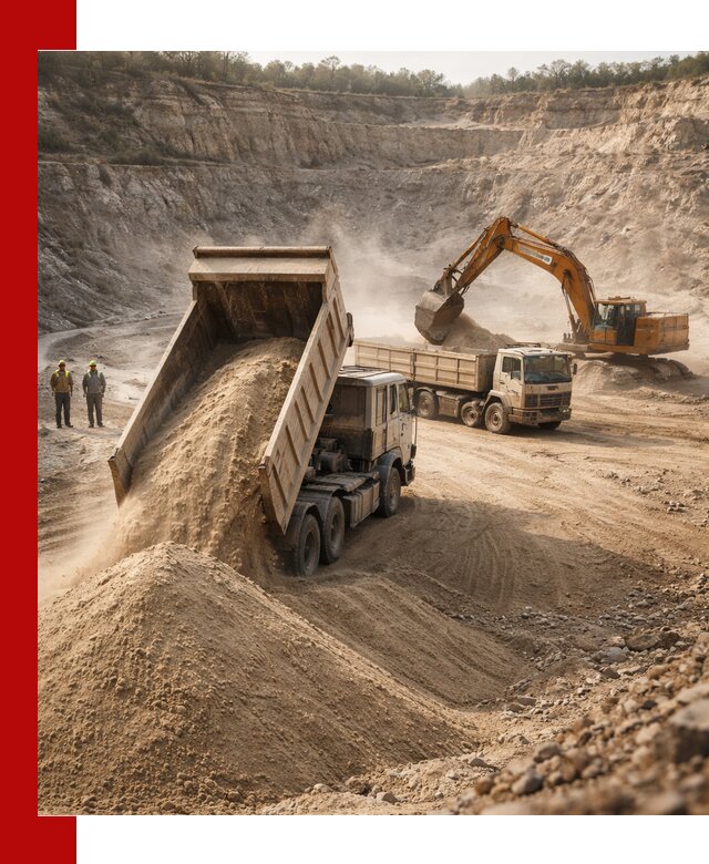 Карьерный песок навалом с доставкой в Красногорске
