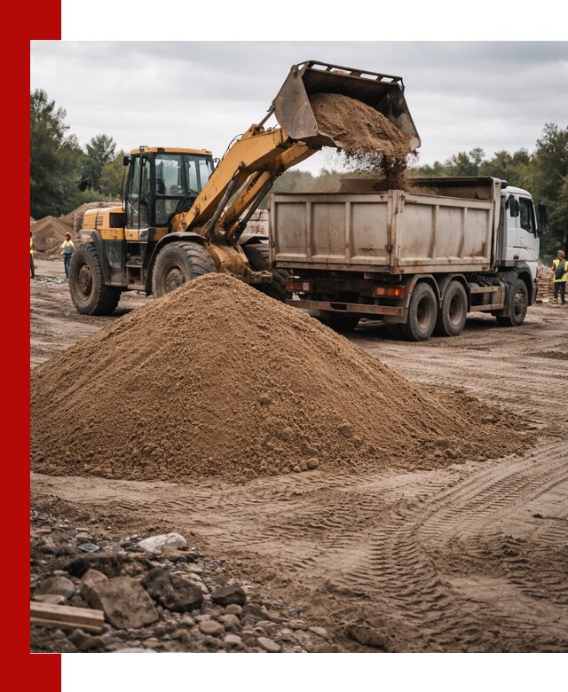 Доставка речного песка навалом в Красногорске быстро и выгодно