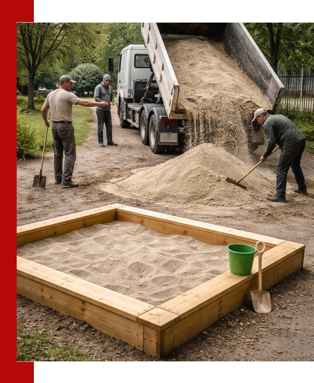 Песок для песочницы с доставкой в Красногорске недорого и чистый