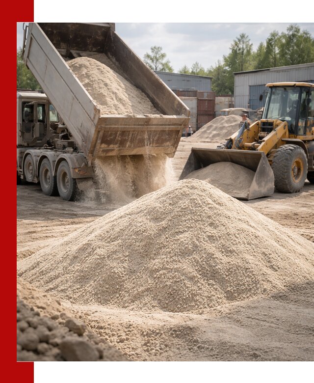 Кварцевый песок с доставкой в Красногорске для строительных работ