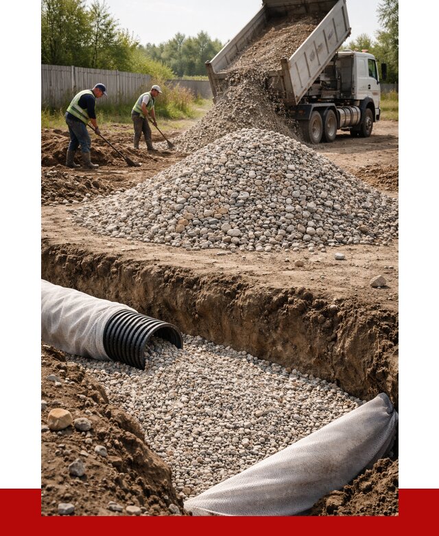 Гравий для дренажа в Красногорске от 2235 р., доставка ПРОНЕРУДКрр