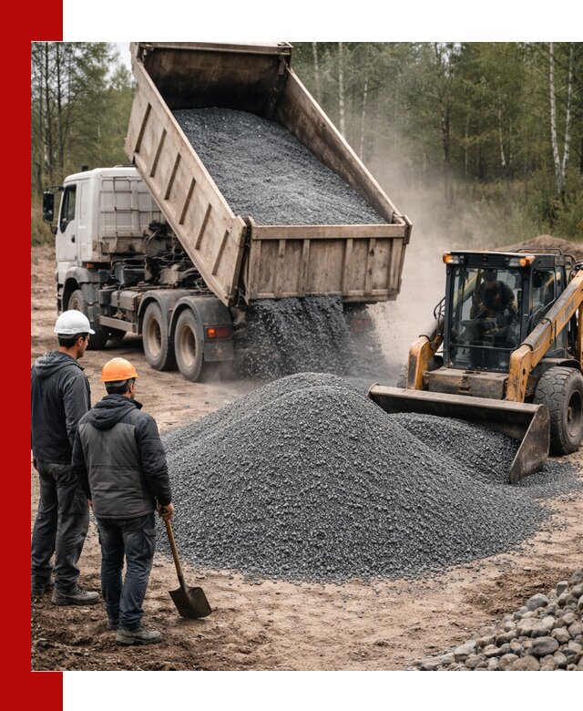 Гранитный отсев 0-5 с доставкой и разгрузкой в Красногорске