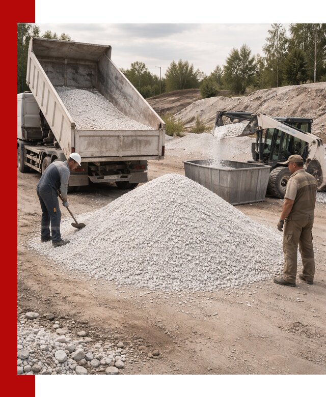 Доставка и продажа белой мраморной крошки в Красногорске