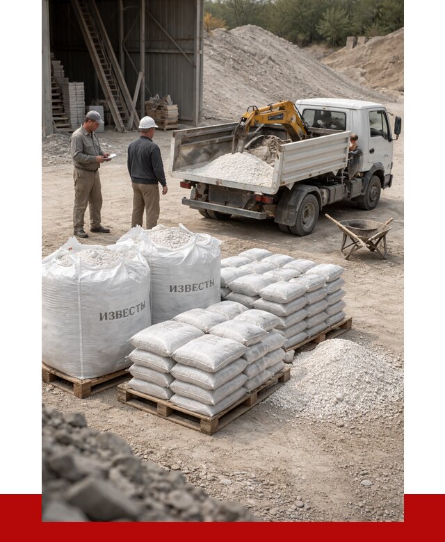 Известь строительная в Красногорске с доставкой от 4268 р. | ПРОНЕРУДКрр