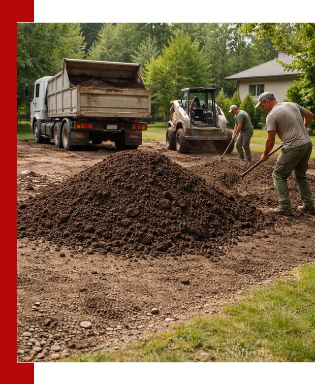 Доставка и укладка грунта для газона в Красногорске