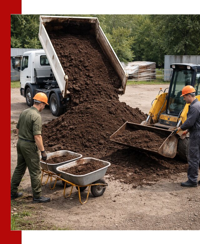 Доставка торфо-земляной смеси в Красногорске для огорода и ландшафта