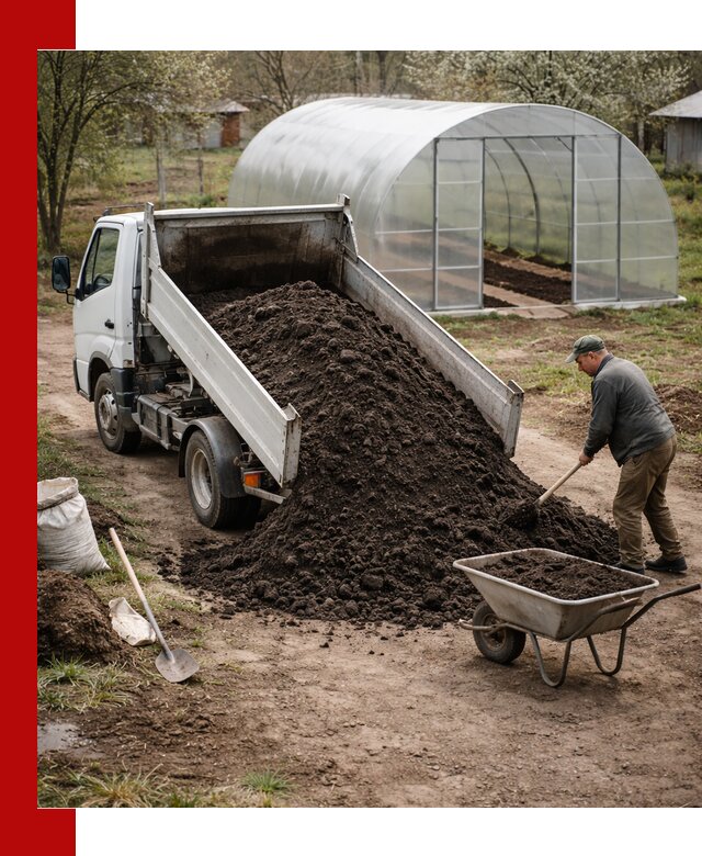 Чернозем для теплицы с доставкой в Красногорске