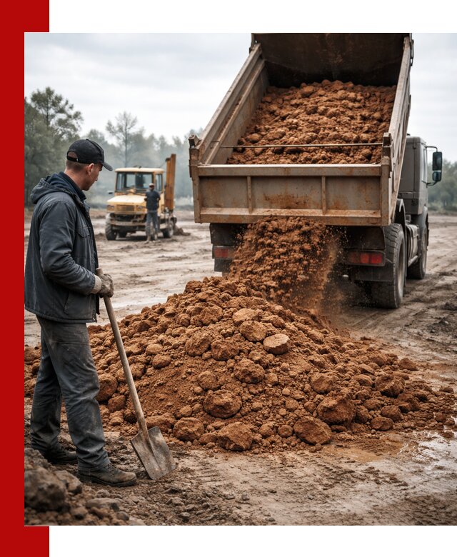 Глина для засыпки в Красногорске с доставкой самосвалами