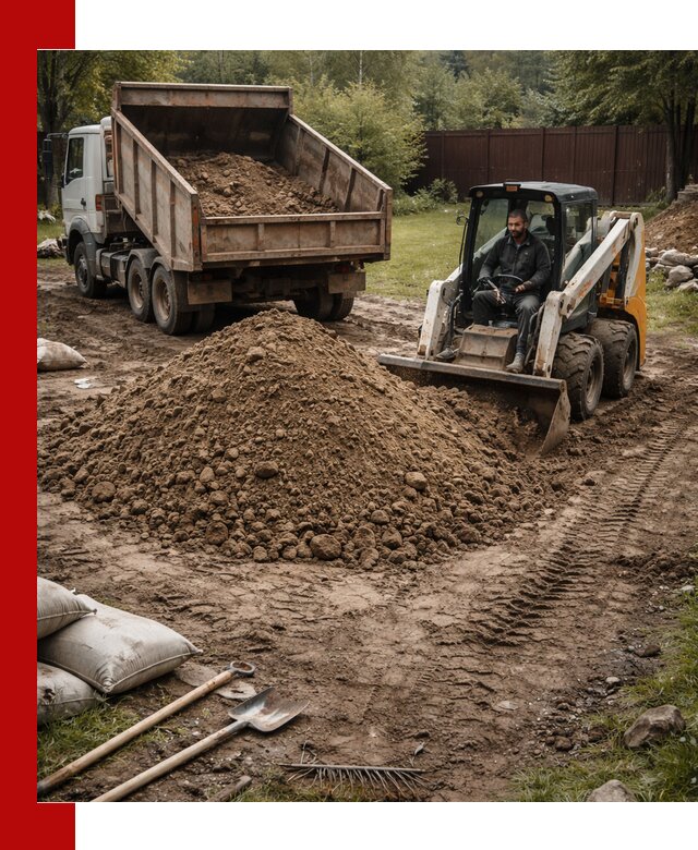 Суглинок для планировки участков в Красногорске с доставкой и выгрузкой