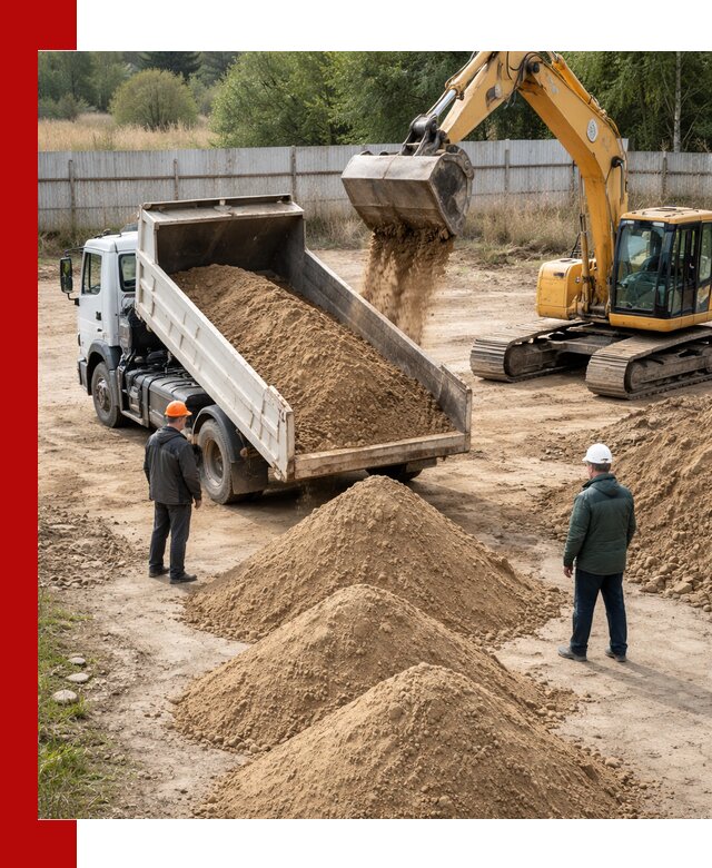 Доставка супеси вагонными и автопартиями в Красногорске
