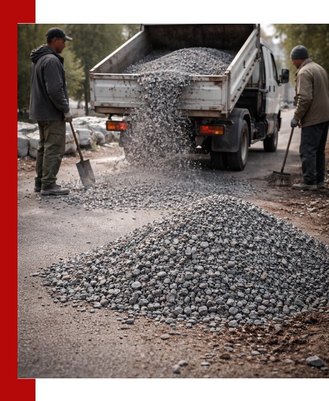 Гранитная крошка для посыпки дорог и тротуаров в Красногорске