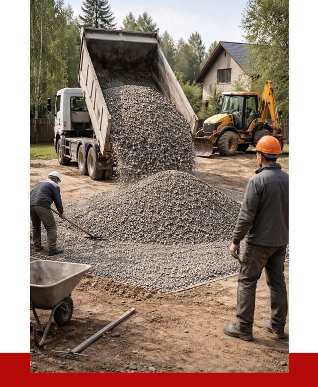 Отсыпка участка щебнем в Красногорске от 6605 р. ПРОНЕРУДКрр